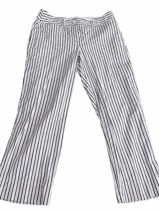 LOFT Pants - LOFT Black and White Vertical Stripe Chinos